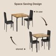 thumbnail image 7 of Aiho 3 Pieces Dining Table Set for 2 - Black, 7 of 7