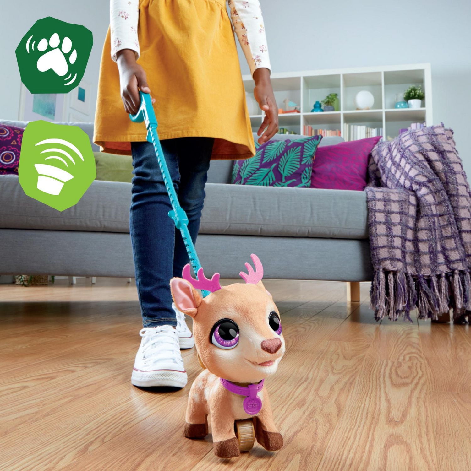 furReal Walkalots Big Wags Deer Plush Interactive Toy, Electronic Pet Toy, Ages 4+