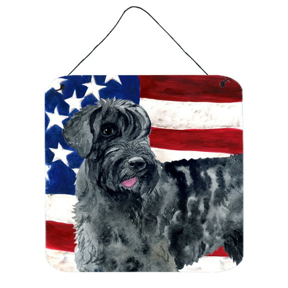 Carolines Treasures BB9660DS66 Giant Schnauzer Patriotic Wall or Door Hanging Prints 6HX6W multicolor