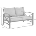 thumbnail image 4 of Crosley Kaplan Patio Loveseat in Mist and White, 4 of 10