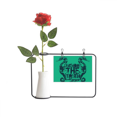thumbnail image 1 of Green Hippocampus Marine Life Pattern Artificial Rose Flower Hanging Vases Decoration Bottle, 1 of 3