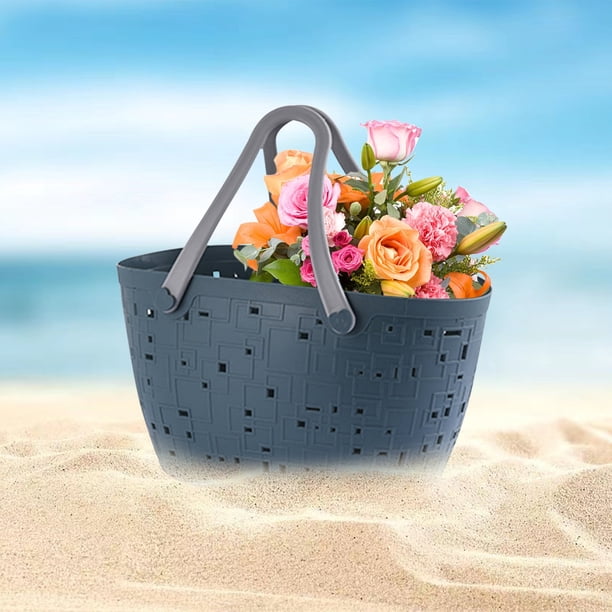 Bolsa de playa de goma, bolsa de playa de goma impermeable, bolsa de mano abierta lavable, bolsas de viaje duraderas para la playa, el barco, la piscina, los deportes
