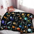 thumbnail image 6 of Yibo Space Alphabet Gift for Girls Boys Kids Space Lovers Super Soft Flannel Blanket for Sofa Couch Camping Travel Plush Warm Home Decor for All Seasons,for Kids/Baby, 6 of 7