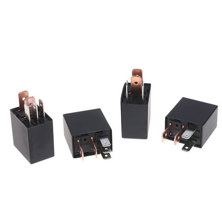 (12V 4P)DC 12V 24V 40A Rated Current 1NO 1NC SPDT 4/5 Pins Car Automotive Alarm Relay