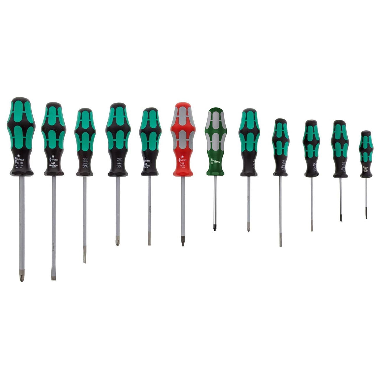 Wera 347901 Kraftform Plus Slotted/Phillips/Square Screwdriver Set