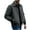 Dark Gray, variant on Gpaecead Faux Leather Jackets Men's Fashion Motorcycle Solid Color Zipper Pocket Leather Long Sleeved Jacket Gray