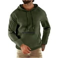 thumbnail image 1 of pstuiky Camisas de manga larga de invierno para hombre, Blusa informal de manga larga con capucha y bolsillo para hombre Tops de talla grande para hombre m, 1 of 5