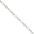 thumbnail image 2 of Sterling Silver Polished Fw Cultured Pearl Bracelet (7.5 X 8) Made In India qh5051-7.5, 2 of 5