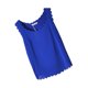 thumbnail image 2 of Chaleco sin mangas Mujer Lado ondulado Casual Top suelto Camiseta de color sólido, Azul, L Inevent AP001317-12, 2 of 6