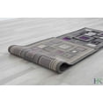 thumbnail image 6 of Handcraft Rugs Purple and Gray Abstract Geometric Modern Squares Pattern Area Rug, 6 of 10