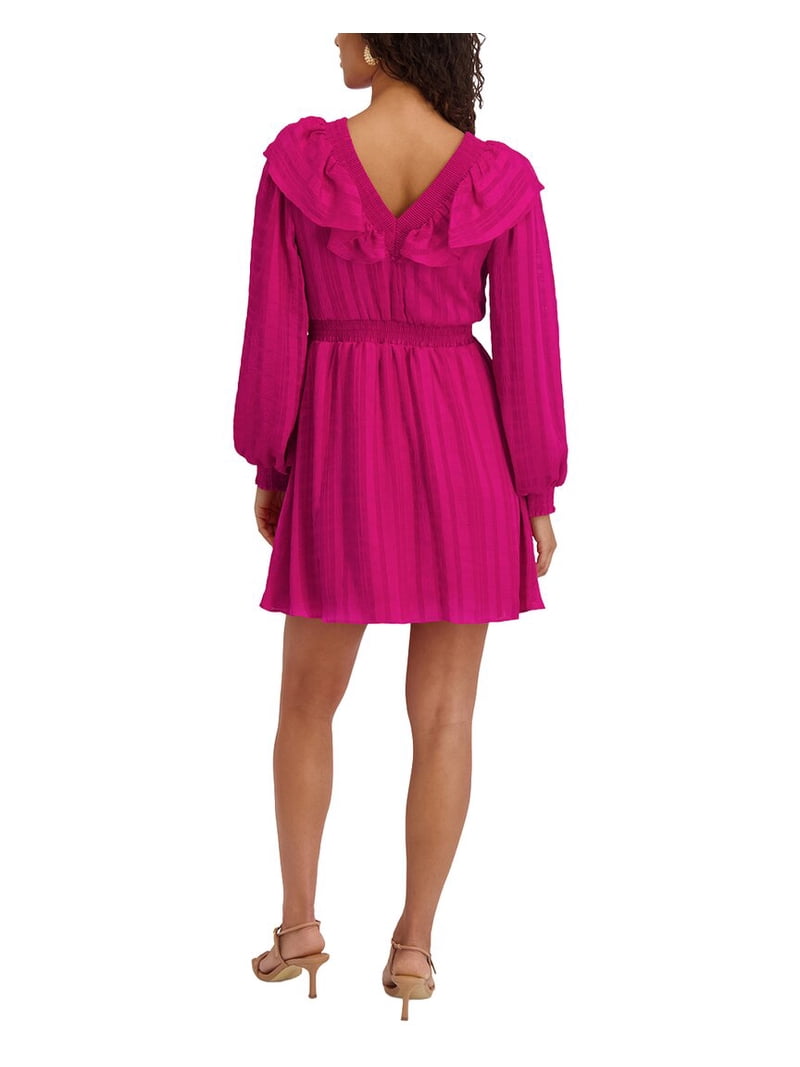 kensie purple dress Kensie Women's Long-Sleeve V-Neck Dress - Pink