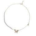 thumbnail image 4 of Collier à chaîne Papillon Minuscule : Faux Pendentif Délicat en Perles Collier Charme Collier, 4 of 10