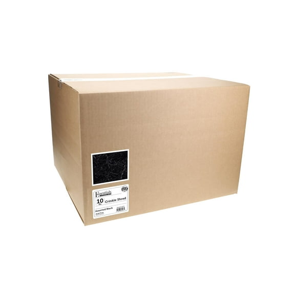 Essentials by Leisure Arts Crinkle Shred Box, Assorted Black, 10lbs Shredded Paper Filler, Crinkle Cut Paper Shred Filler, Box Filler, Shredded Paper for Gift Box, Paper Crinkle Filler, Box Filling