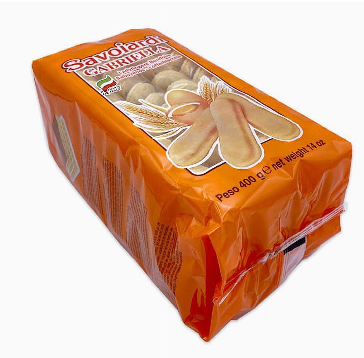 2 Pack Savoiardi Italian Gabriella Lady Fingers Champagne Biscuits | Bellamore Ladyfinger Cookies | Perfect for Tiramisu | Imported From Italy | Large 400g/each