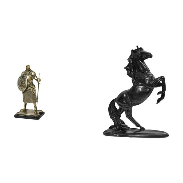 Escultura de caballo de caballero europeo, adorno de escritorio, estatua creativa, figura para entrada, sala de estar, dormitorio, decoración del