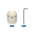thumbnail image 3 of Uxcell Guitar Bass Dome Knobs White Shell Top 6mm Silver Metal Volume Tone Control with Inner Hexagon Spanner 3 Pack, 3 of 6