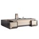 thumbnail image 3 of Computer Drawers Office Desk Executive Corner Reception Executive Desktops Setup Wooden Console Mesa Escritorio Office Supplies My Lux Decor Round, 3 of 15