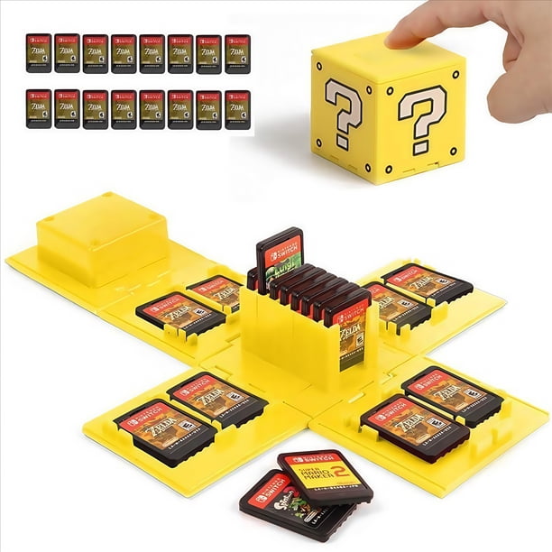 Estuche para cartuchos de juegos para Nintendo Switch. Estuche de viaje con 16 ranuras para tarjetas de juegos