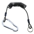 thumbnail image 3 of BLACK - 6 Foot Trailer Breakaway Cable Coiled Safety Cables For RV Emergency, 3 of 4