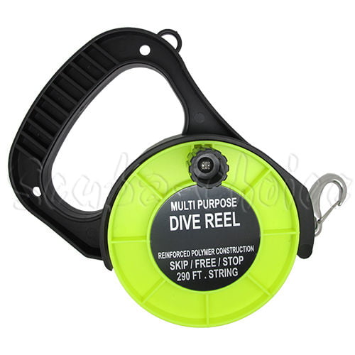 Scuba Dive 100FT Finger Reel Spool w/ Spin/Lock Latch and Lanyard 