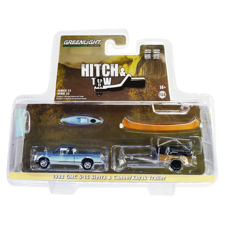 ミニカー Greenlight 1/64 HITCH & TOW 1:64 GreenLight HITCH & TOW 2 Blue 1967 Bronco & Cargo