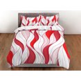 thumbnail image 3 of Mid Century Modern Bedroom Art Set Rojo Y Blanco Funda Nórdica, Estética Habitación, 3 of 4