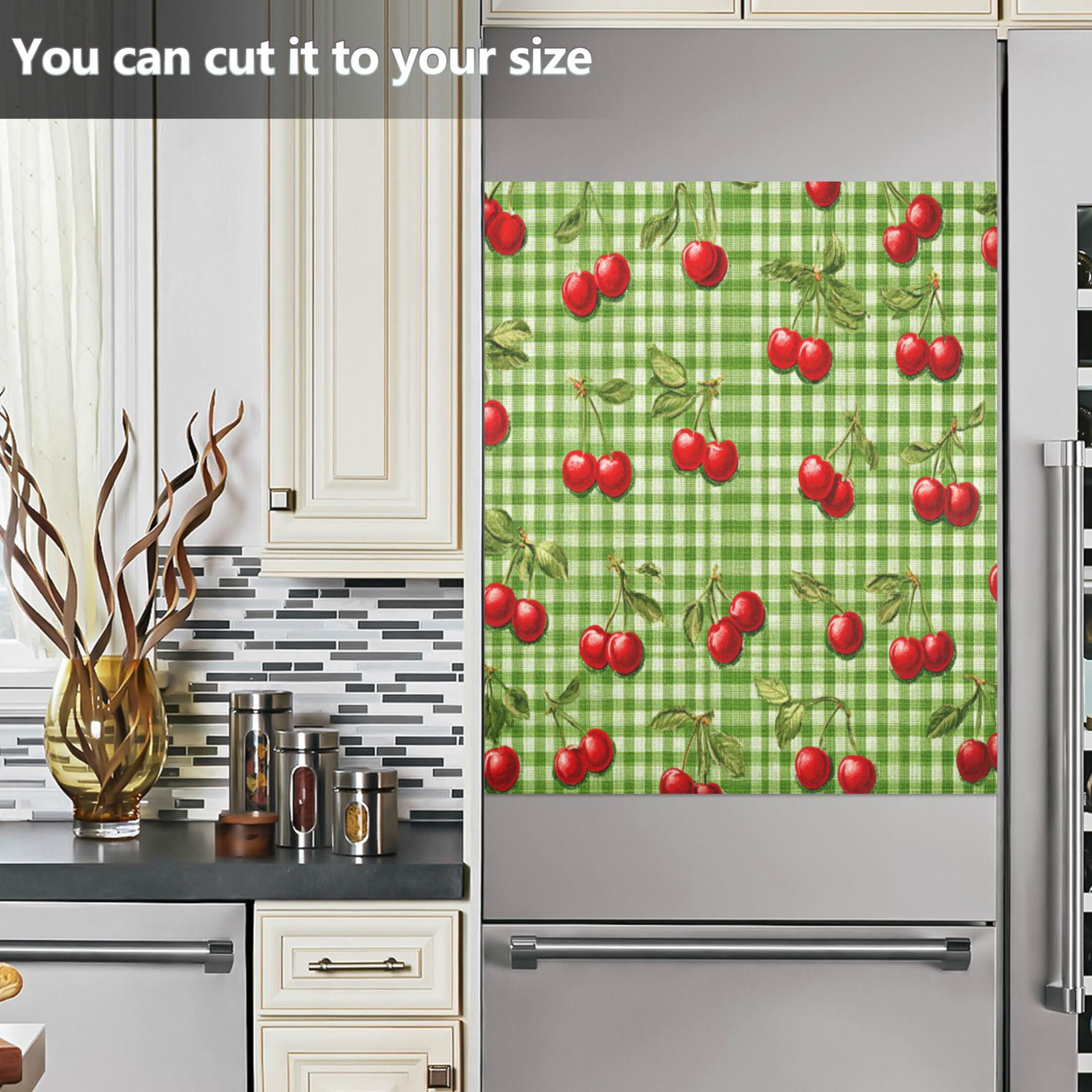 Dishwasher Magnetic Refrigerator Magnet Cover Sticker Home Decorative 23"x26" Inspiration Cherry Painting