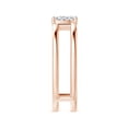 thumbnail image 3 of ANGARA Natural 0.4 Ct. Diamond Solitaire Stackable Ring in 14K Rose Gold for Women (Ring Size: 3), 3 of 9
