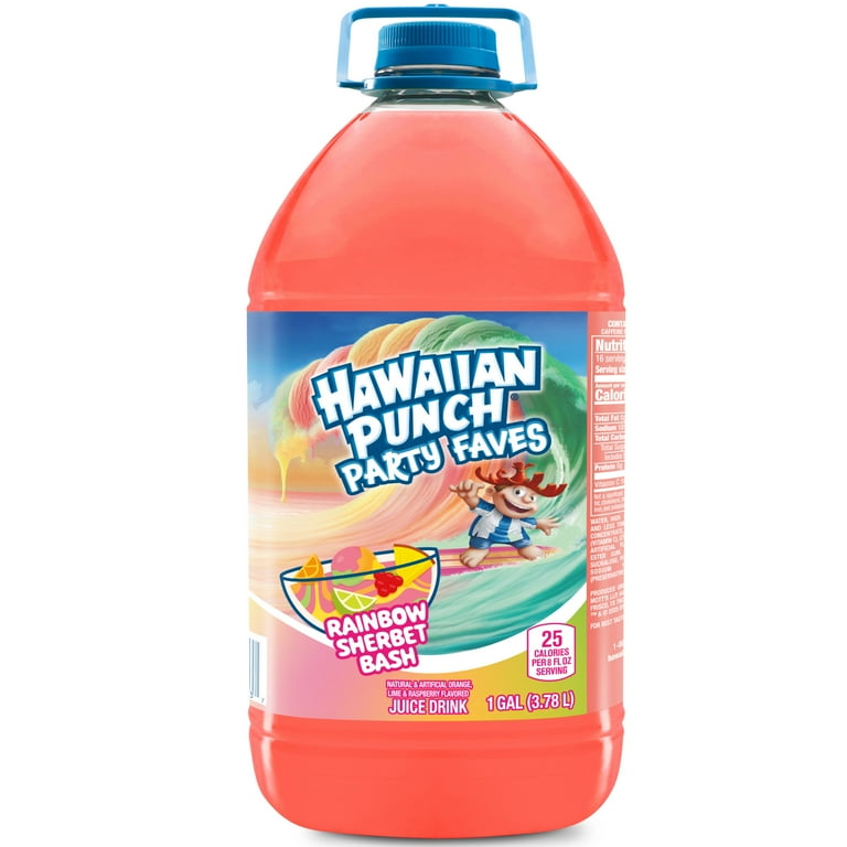 Hawaiian Punch Party Faves Rainbow Sherbet Bash Juice Drink