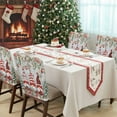 thumbnail image 4 of Christmas Tree Gnomes Chair Covers Set of 6 Winter Snowflake Eucalyptus Leaves Gray Chair Back Covers Stretch Removable Washable Slipcovers Protector for Dining Room Kitchen Party Decor, 4 of 5