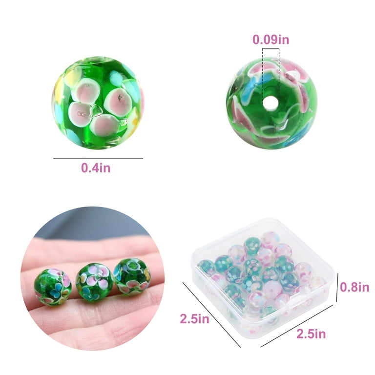 1PC New Flower Glazed Big Hole Beads Lampwork Glass Donuts Shape Pendant  for DIY Ethnic Earring Charms Necklace Making Jewelry - AliExpress