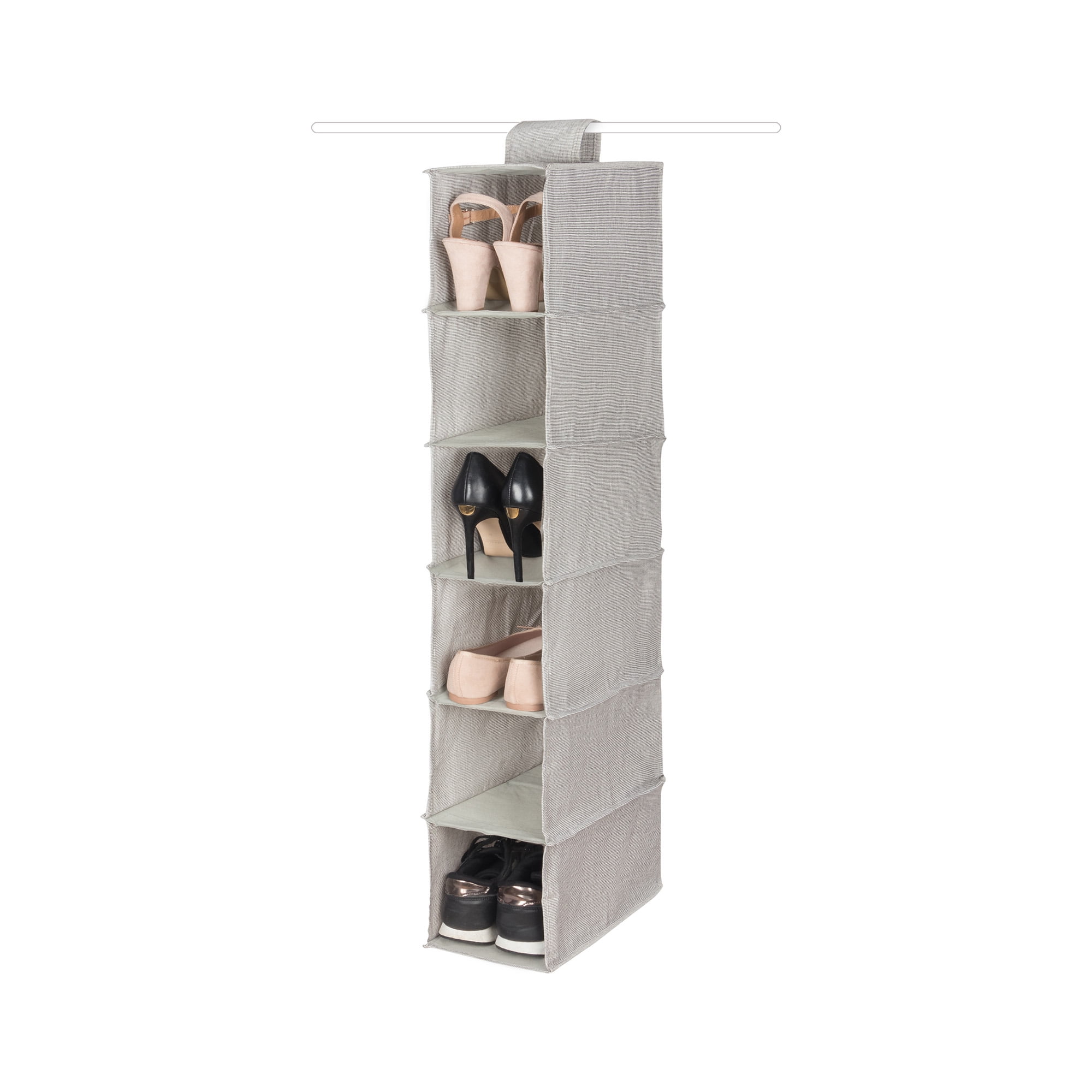 VASAGLE Shoe Storage Cabinet 10 Tier Elegant Shoe Rack Organizer Holds Up  to 30 Pairs of Shoes for Entryway Bedroom 12.6 x 24.8 x 73.6 Inches White