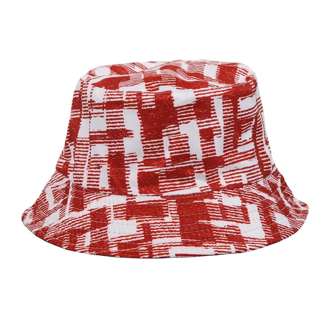 Warop Bucket Hat, Summer Striped and Plaid Print, Sun Protective for Outdoor Travel and Daily Use