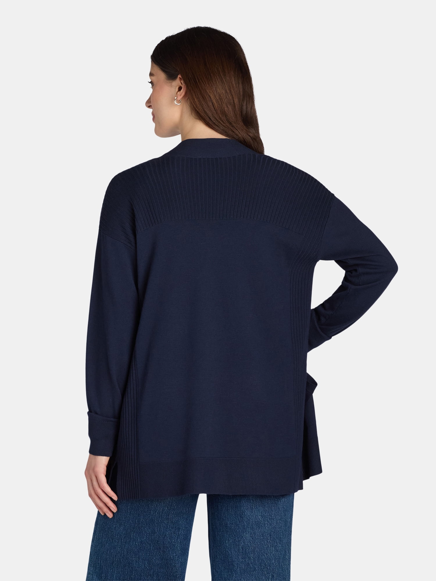Time and Tru Women's Open Front Cardigan Sweater, Lightweight, Sizes XS-XXXL