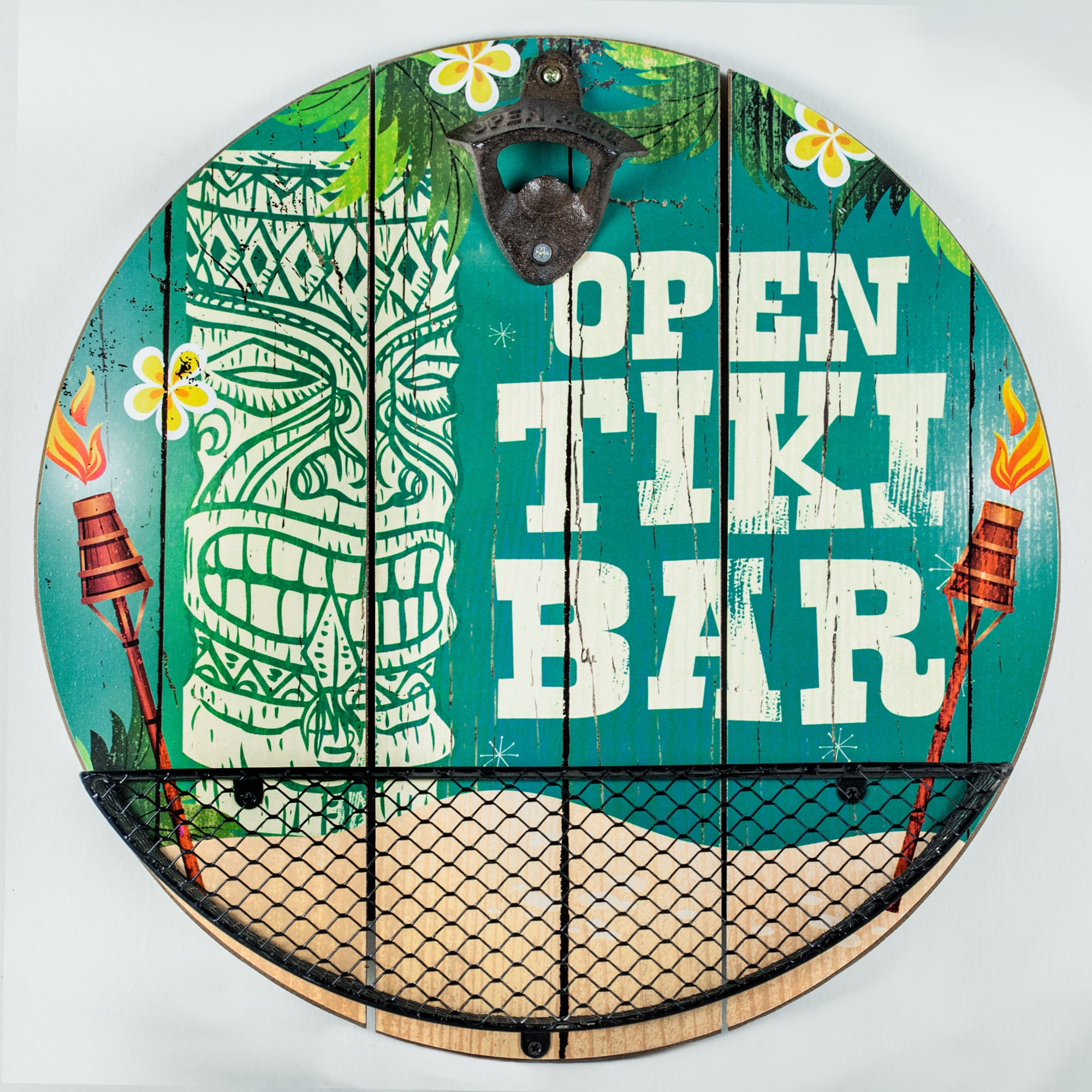 Cast Iron PALM TREE Beer Soda Bottle Opener Beach Nautical Tiki Bar Wall Mounted 