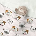 thumbnail image 2 of Sigee Bulldog Face for Pet Blanket for Dog Cat Puppy Blanket Cat Blankets for Small and Medium Pets-Medium, 2 of 8