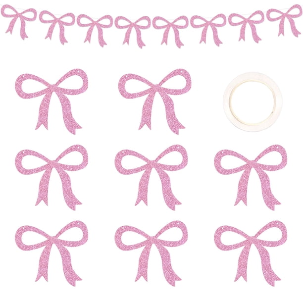 Izar La Bandera 8 guirnaldas de lazos rosas para decorar despedidas de soltera y cumpleaños. JASKFLY
