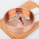 thumbnail image 4 of Organizador de joyas y accesorios vintage Bandeja circular de cobre rojo antiguo, 4 of 8