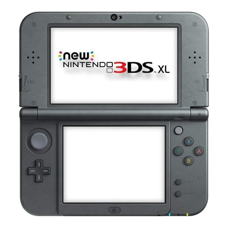 Nintendo New 3DS XL, Black, Refurbished, Large Screens, Portable