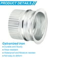 thumbnail image 3 of Uxcell 3 Inch Duct Collar, 1 Pcs Duct Connector Flange Galvanized Iron Tight Vent Air Duct Fitting for Home Office, 3 of 5