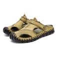thumbnail image 2 of Mens Summer Casual Leather Sandals Breathable Outdoor Beach Shoes, 2 of 9