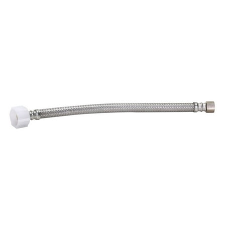 Ballcock Thread - B4T12 Toilet Connector, Braided Stainless Steel - 1/2