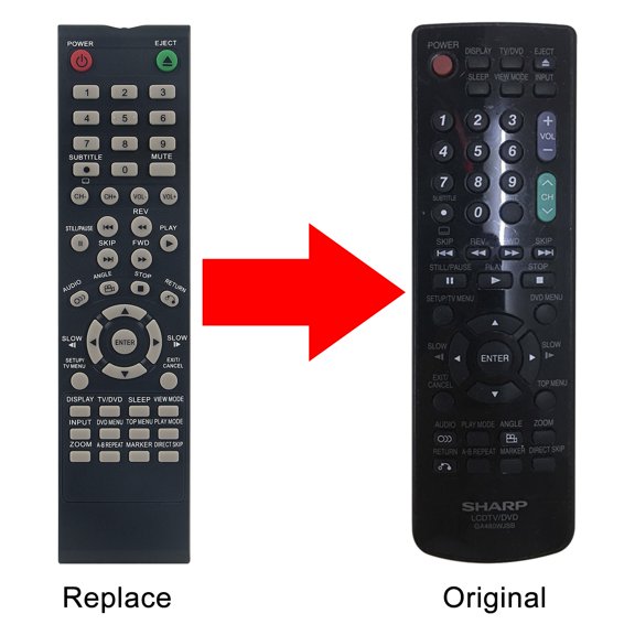 New GA480WJSB replace remote control fit for SHARP TV/DVD LC26DV27UT LC26DV22UW LC32DV22U LC19AD22U