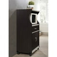 thumbnail image 4 of Pemberly Row Microwave Kitchen Cart in Chocolate Gray, 4 of 5