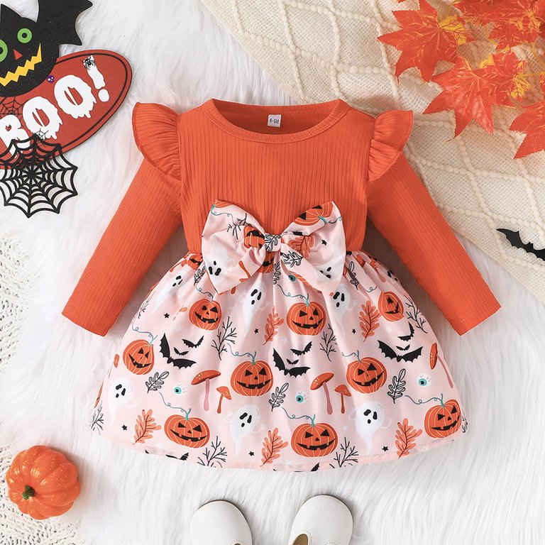3t orange dress Gubotare Girls Dresses Graduation Little Toddler Girl Outfit Puffy Sleeve Heart Dress Cute Princess Dresses Spring Clothes 2T 3T (Orange,2-3 Years),