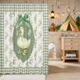 thumbnail image 2 of Erosebridal Duck Shower Curtain 72Wx72L for Girls, Green Rain Boots Waterproof Bathroom Curtain, 2 of 5