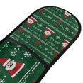 thumbnail image 4 of Yayeee Double Oven Mitt Kitchen Heat Resistant Baking 35" x7" Quilted Glove, Green Christmas Trees, 4 of 6