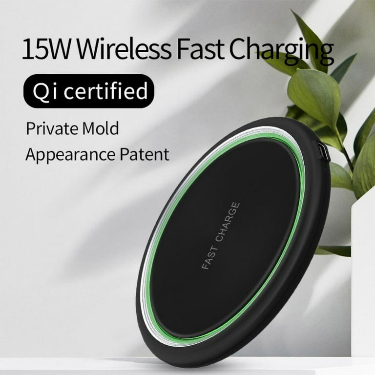 Fast Wireless Charger, 15W Max Qi Certified Wireless Charging pad