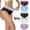 Multicolor#3, variant on GaThRRgYP Women's Underwear Cotton Stretch Ladies Breathable Panties 4 Pack,Pack Of 4 Women Solid Color Patchwork Briefs Panties Underwear Knickers Bikini