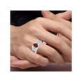 thumbnail image 2 of RYLOS Men's Rings Sterling Silver Rings Classic Designer  9X7MM Gemstone &  Diamond Ring Green Sapphire September Birthstone Ring Size 9, 2 of 7